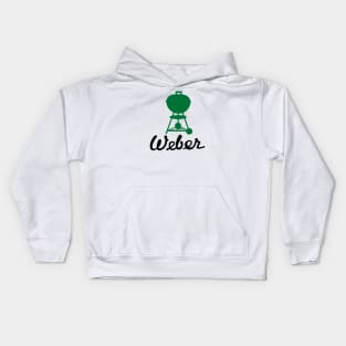 Grill Giants Weber Classic Vintage Green Kettle Kids Hoodie